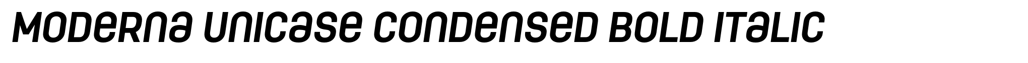 Moderna Unicase Condensed Bold Italic image